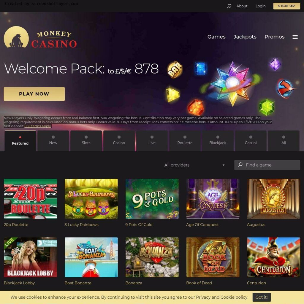 Monkey Casino Review