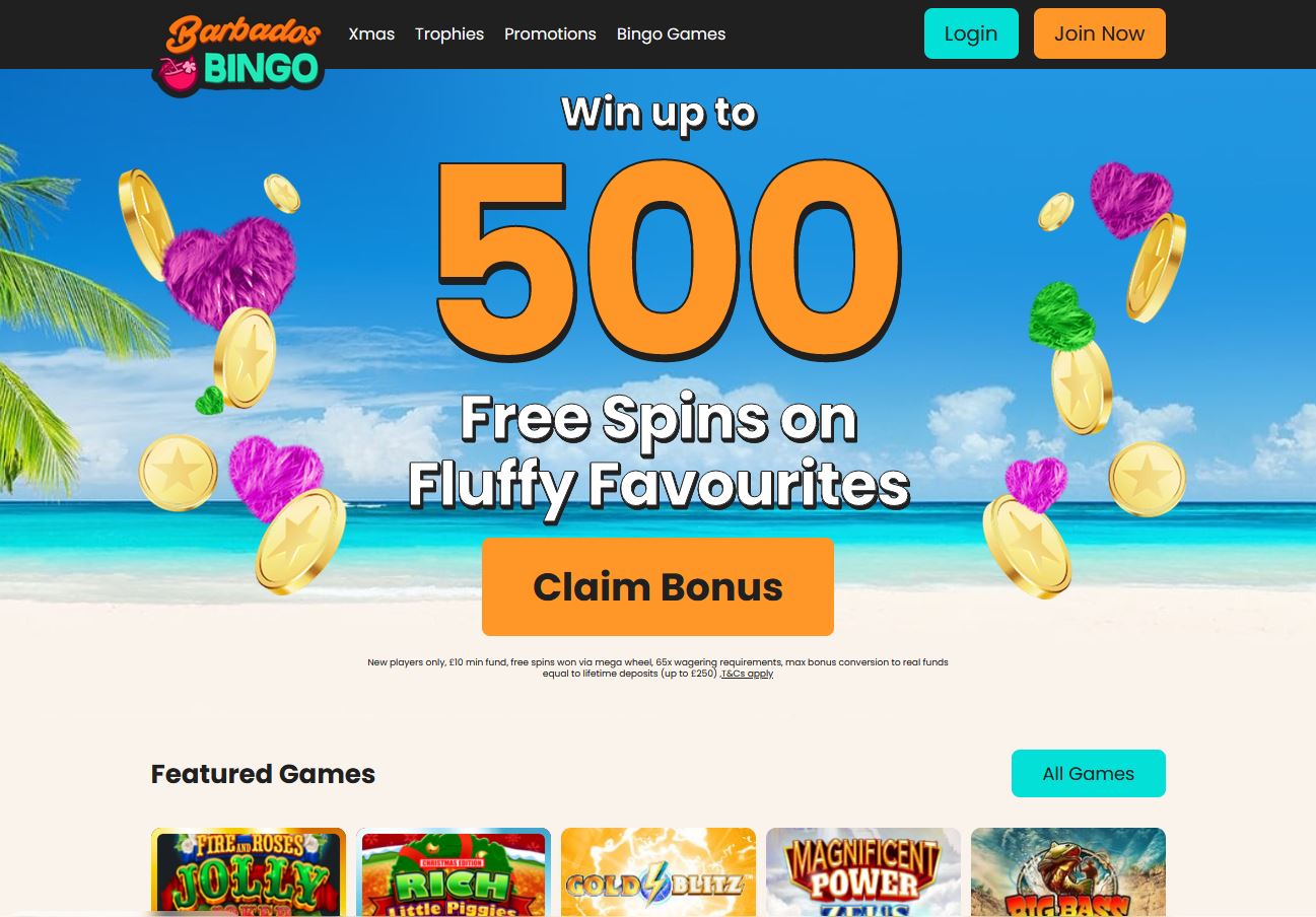 Barbados Bingo Website Screenshot