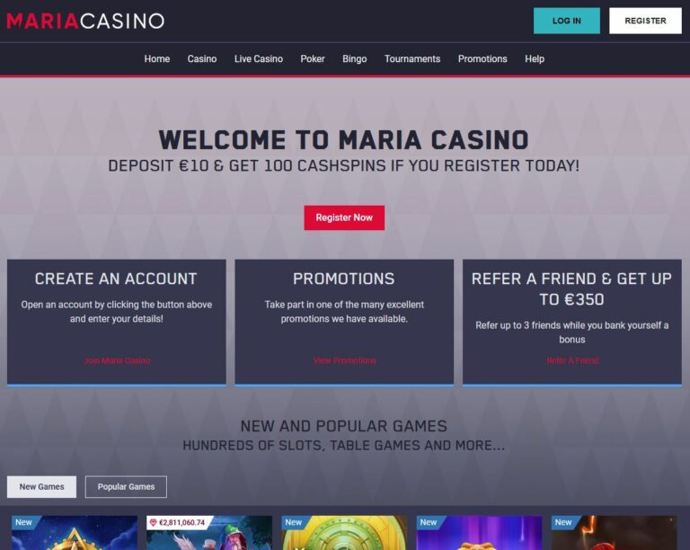 Maria Casino Website Screenshot