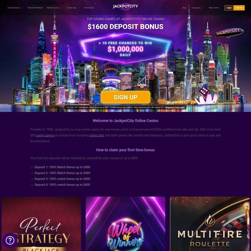 JackpotCity Casino Review