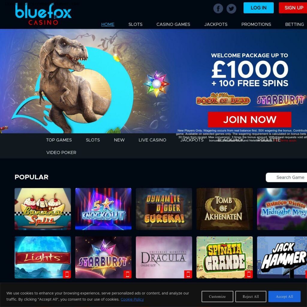 Blue Fox Casino Review