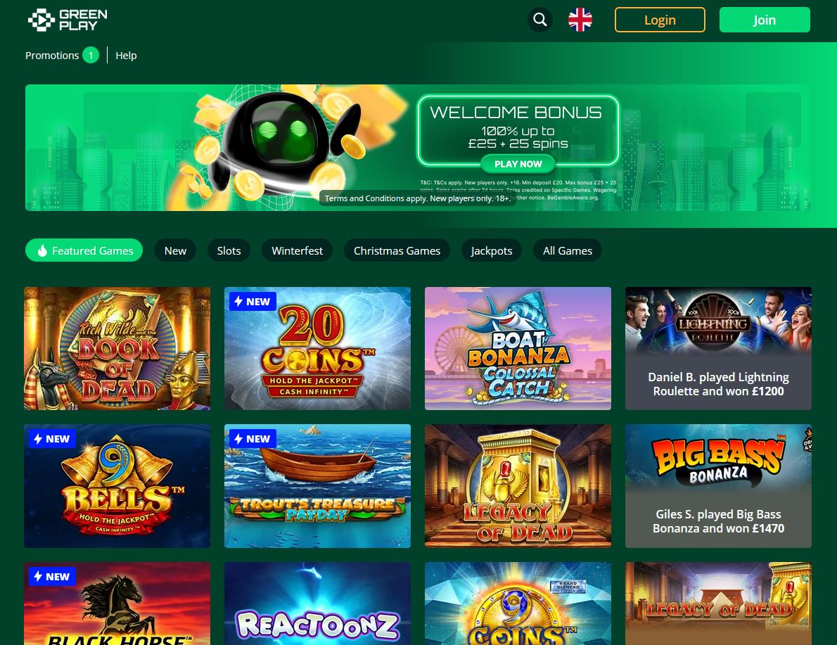 Greenplay Website Screenshot