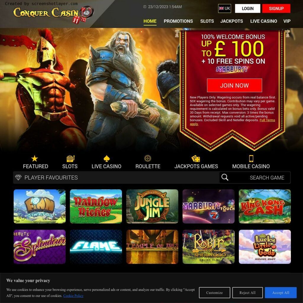 Conquer Casino Review